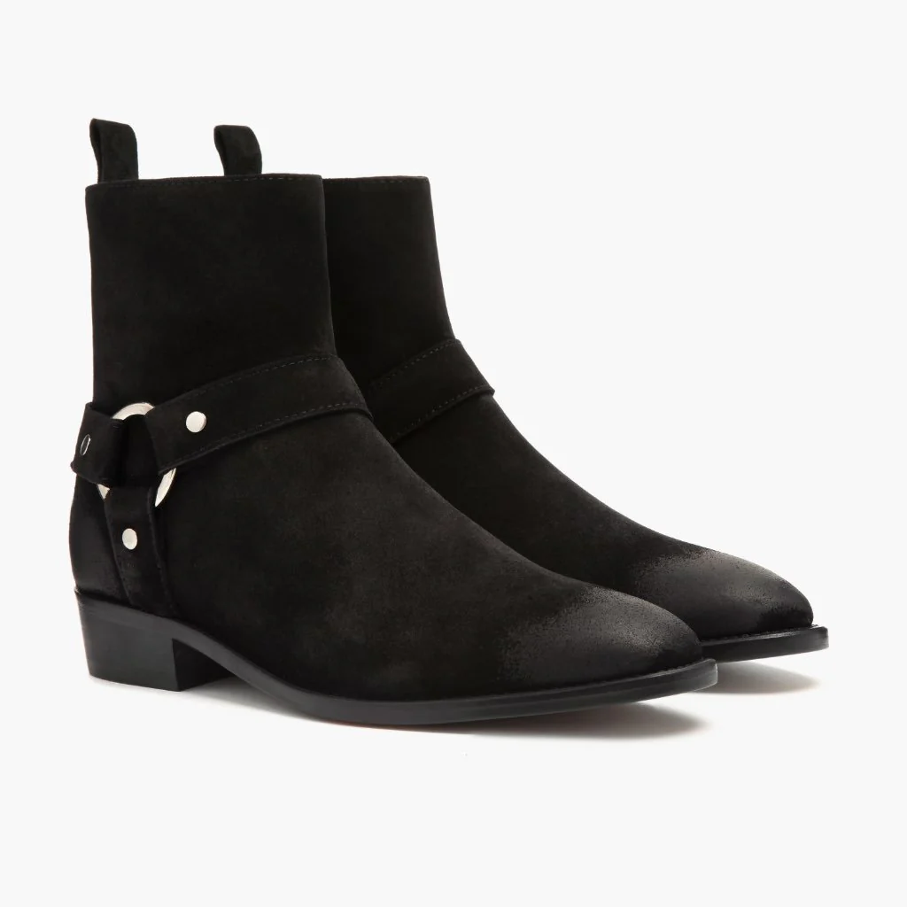 [S] Harness | Black Suede