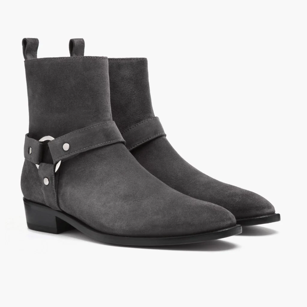 [S] Harness | Grey Suede