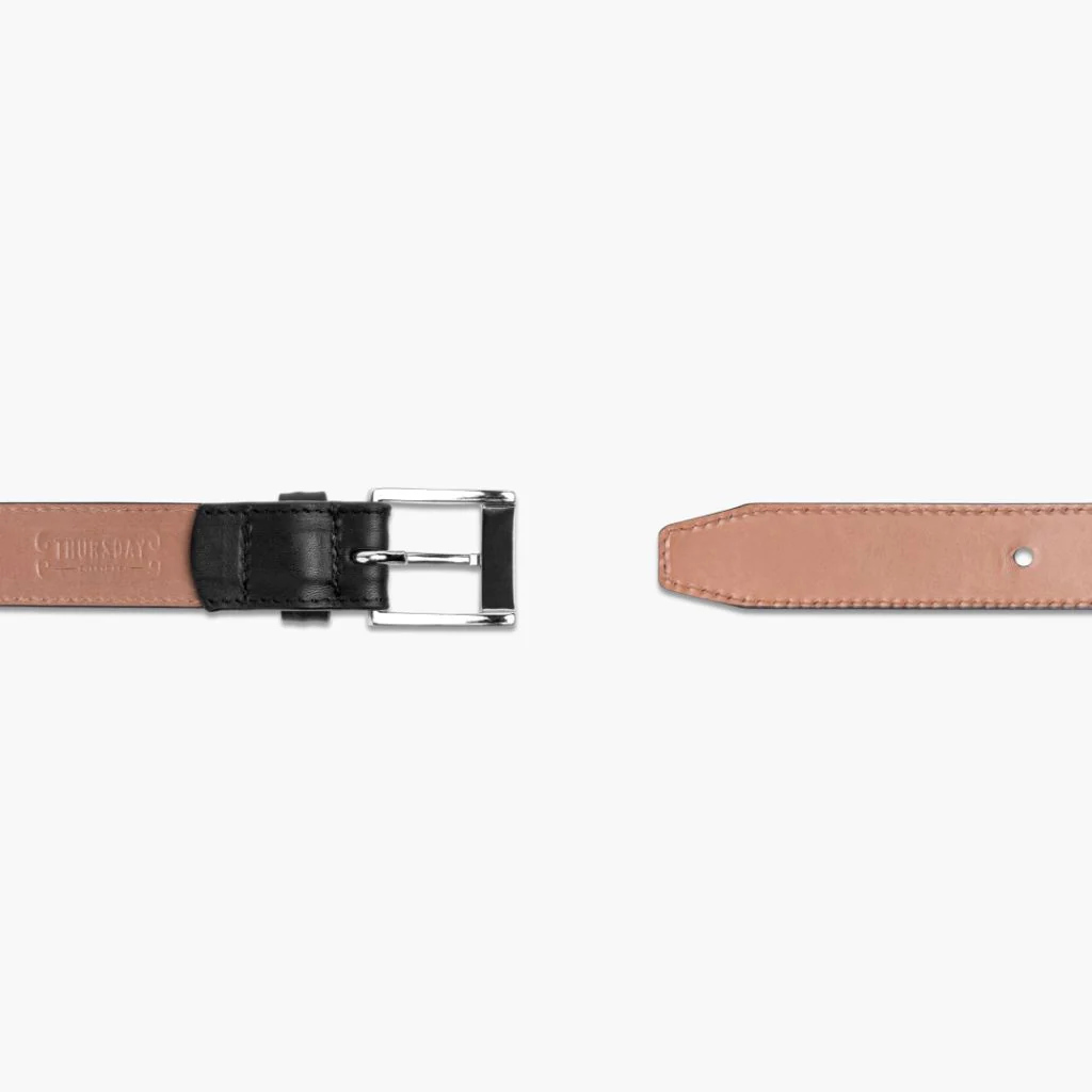 Men's Classic Leather Belt | Black - Image 3