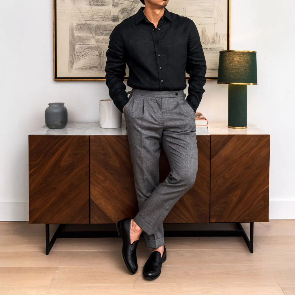 Linen Shirt | Black - Image 8