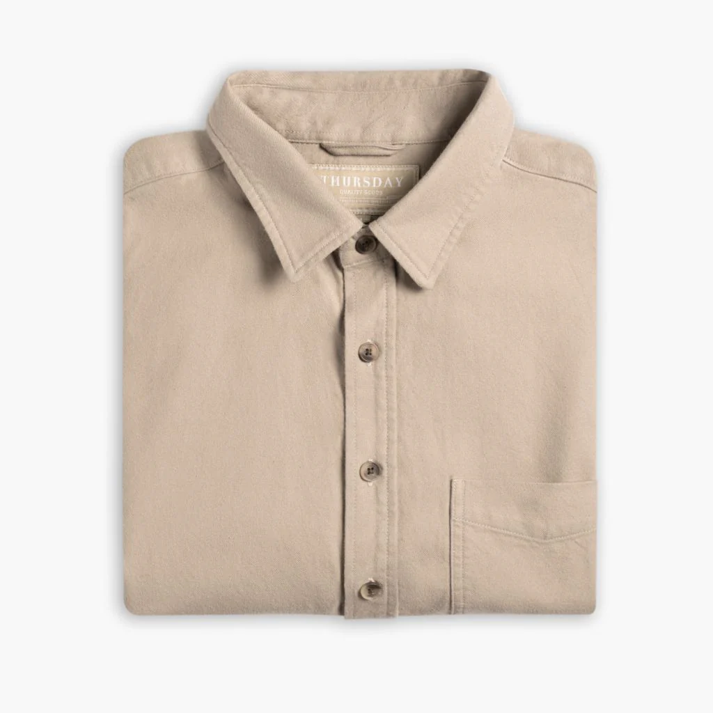 Solid Shirt | Taupe - Image 3